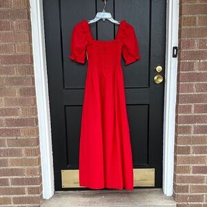 Hill House NWT XXS Scarlett Nap Dress Red Floral